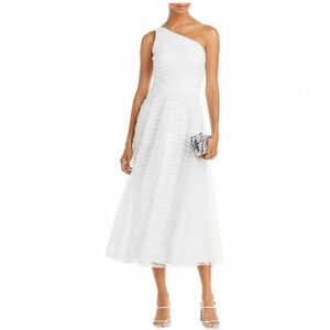 Bloomingdale's White One-Shoulder Maxi Dress